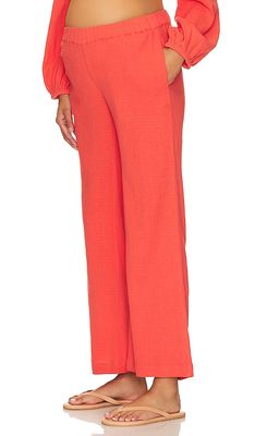 HATCH Shawna Pant in Coral
