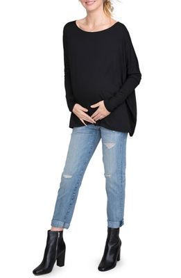 HATCH The Long Sleeve Maternity T-Shirt in Black
