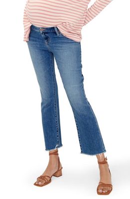HATCH The Under The Bump Crop Maternity Jeans in Indigo