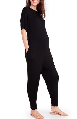 HATCH The Walkabout Maternity Jumpsuit in Black