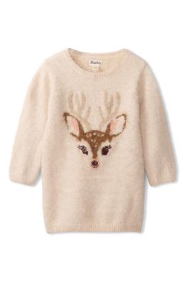 Hatley Holiday Faux Fur Sweater Dress in Pink