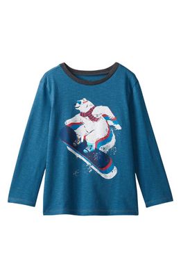 Hatley Kids' Arctic Carving Graphic T-Shirt in Blue