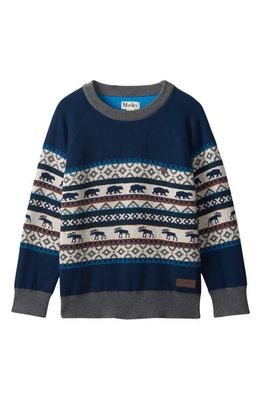 Hatley Kids' Fair Isle Crewneck Sweater in Blue