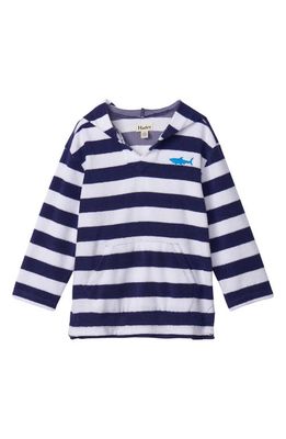 Hatley Kids' Nautical Stripes Cotton Blend Terry Cover-Up Tunic in Blue
