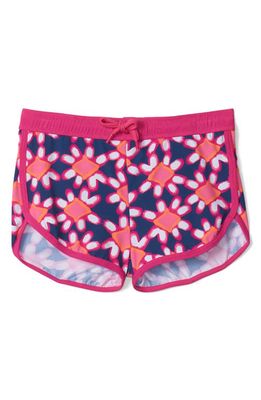 Hatley Kids' Shibori Floral Cover-Up Shorts in Blue