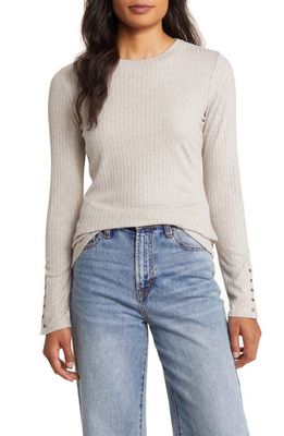Hatley Nicky Long Sleeve Rib Top in Natural