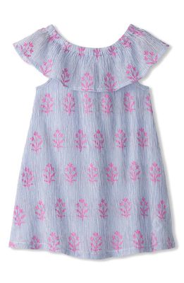 Hatley Wildflower Ruffle A-Line Dress in Light Blue