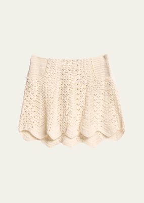 Hattie Pearl Crochet Mini Skirt