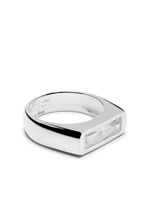 Hatton Labs Baguette crystal-embellished ring - Silver
