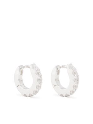 Hatton Labs crystal-embellished huggie hoop earrings - Silver