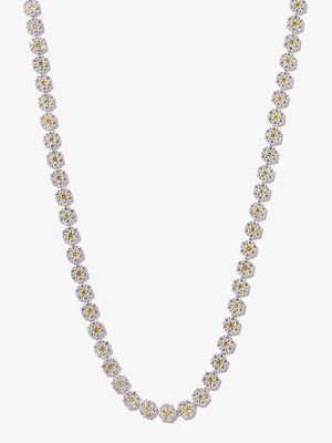 Hatton Labs Crystal Flower necklace - Silver