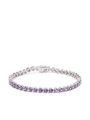 Hatton Labs cubic zirconia tennis bracelet - Purple
