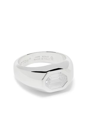 Hatton Labs emerald-cut signet ring - Silver