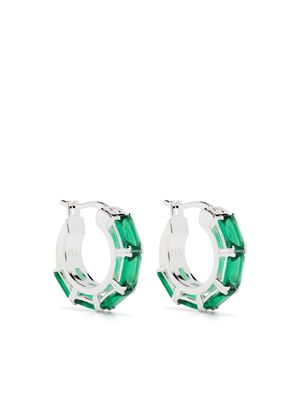 Hatton Labs Eternity cubic zirconia hoop earrings - Green
