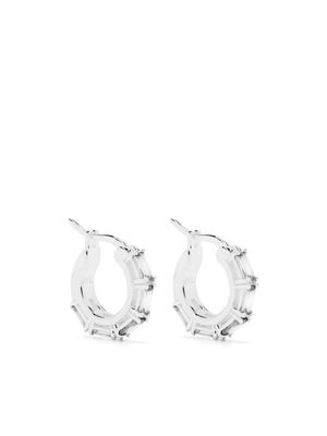 Hatton Labs Eternity cubic zirconia hoop earrings - White