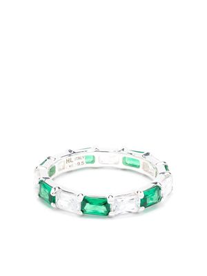 Hatton Labs Horizon Eternity sterling silver ring - Green