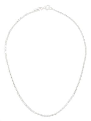 Hatton Labs logo-plaque anchor-chain necklace - Silver