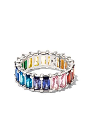 Hatton Labs Rainbow Crystal band ring - Silver