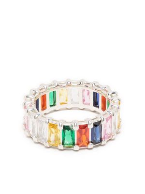 Hatton Labs rainbow crystal-embellished ring - Silver
