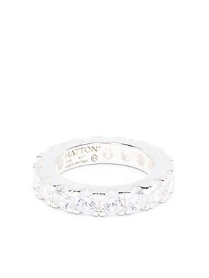 Hatton Labs round-zirconia eternity-band ring - Silver
