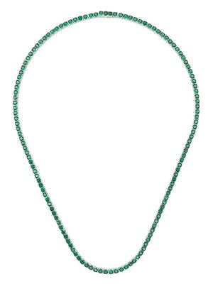 Hatton Labs sterling silver tennis necklace - Green