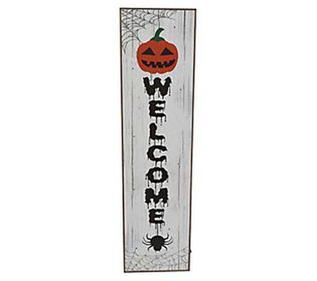 Haunted Hill Farm 45" Welcome Halloween Porch L eaner Sign