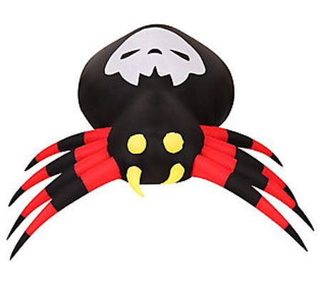 Haunted Hill Farm 6' Inflatable Black and Red S pider