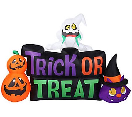 Haunted Hill Farm 8-Ft. Wide Pre-lit Inflatable Trick or Treat