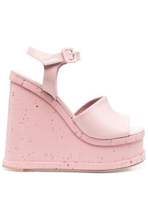 HAUS OF HONEY open-toe wedge sandals - Pink