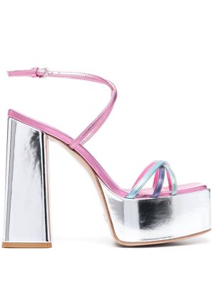 Haus of Honey strappy high-heeled platform sandals - Pink
