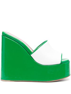 Haus of Honey two-tone leather sandals - Green