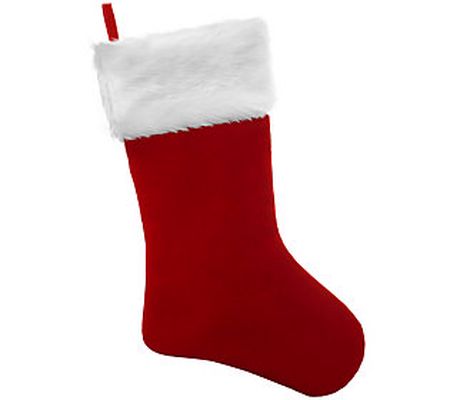 Haute Decor HangRight 20"  Stocking  w/Plush Tr im