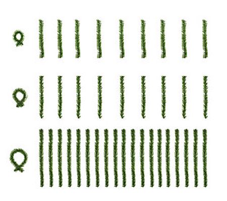 Haute Decor Set of 40 Indoor/Outdoor Noble Pine Garland Ties
