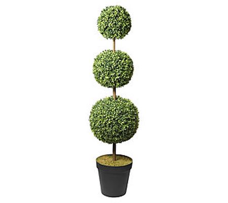Haute Decor Triple Ball Boxwood Topiary Adjustable to 64