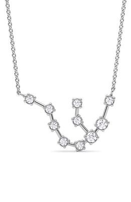 HauteCarat Aquarius Constellation Lab Created Diamond Necklace in 18K White Gold