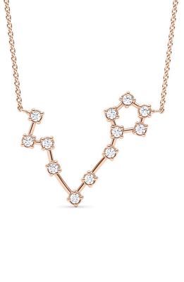 HauteCarat Lab Created Diamond Constellation Pendant Necklace in 18K Rose Gold