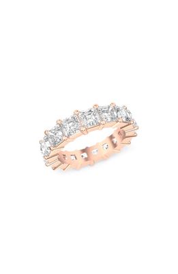 HauteCarat Lab Created Diamond Eternity Ring in 18K Rose Gold