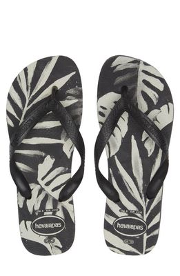 Havaianas Aloha Flip Flop in Black/Black/Black 