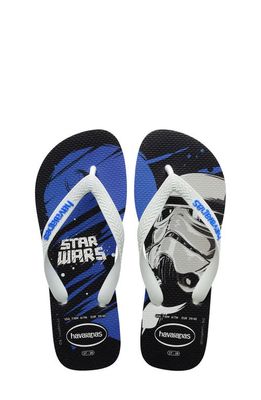 Havaianas 'Star Wars' Flip Flop in White/Star Blue/White
