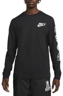 Have a Nike Day Long Sleeve Graphic Tee in Black