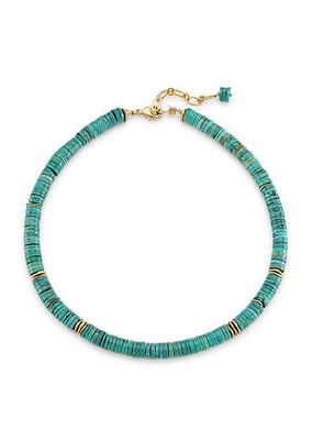 Hawai 24K-Gold-Plated & Turquoise Puka Necklace