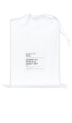 HAWKINS NEW YORK Essential Percale Bedding King Sheet Set in White.