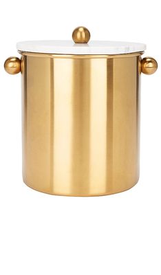 HAWKINS NEW YORK Simple Ice Bucket in Metallic Gold.