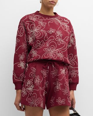 Haxti Embroidered Crewneck Sweater