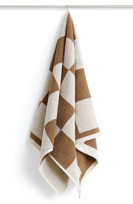 HAY Check Hand Towel in Cappuccino
