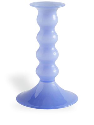 HAY medium Wavy curve-edge body candle holder - Blue