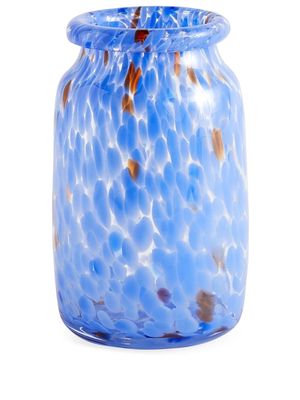 HAY Splash abstract-print vase - Blue