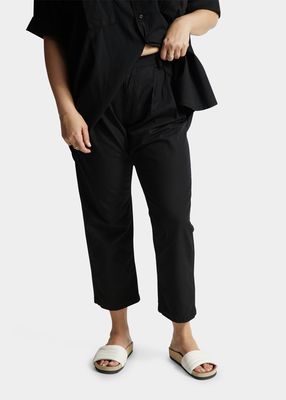 Hayden Slouchy Pleated-Front Pants