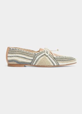 Hayes Crochet Leather Loafers