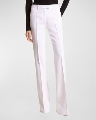 Haylee Double-Crepe Flare Trousers